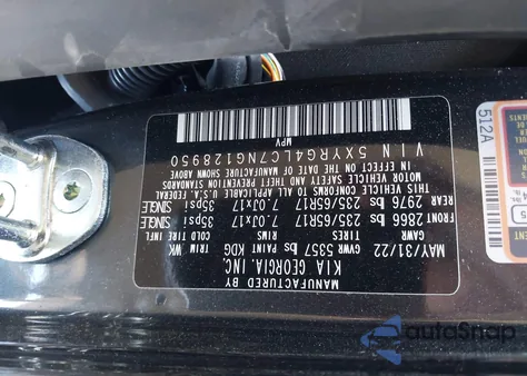 2022 Kia Sorento Lx из США, поврежденный, VIN 5XYRG4LC7NG128950